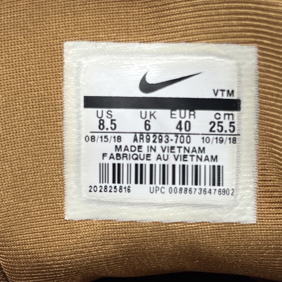 Nike Air Max 720 Desert Gold Wheat Ombré Men\'s Size 8.5 New Orleans Saints main image 13